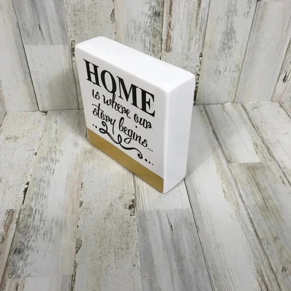 Home Decor Wall Mantle Inspirational Quote Gold